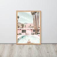 Palm Springs Pool Swim Framed Art Print