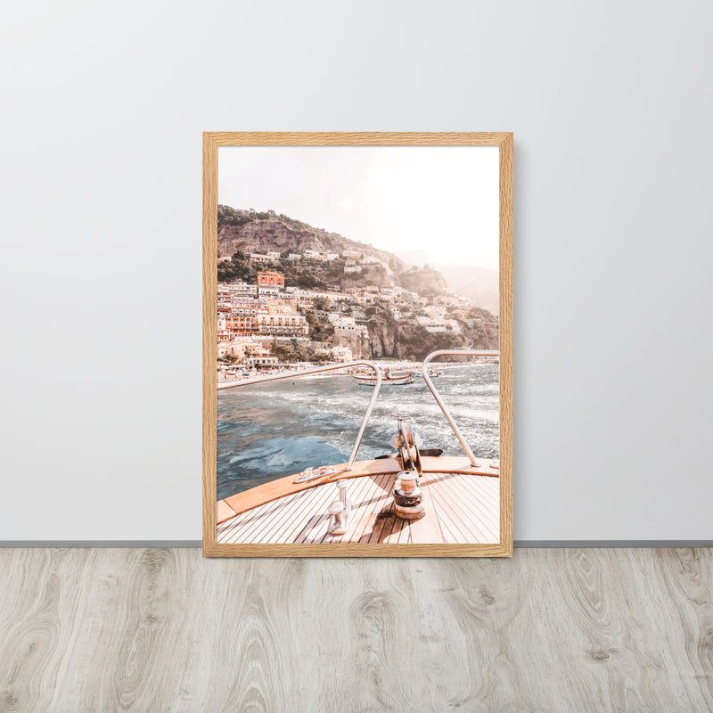 Amalfi Coast Yacht Life Framed Art Print