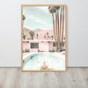 Palm Springs Pool Swim Framed Art Print