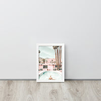 Palm Springs Pool Swim Framed Art Print