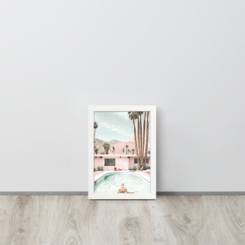 Palm Springs Pool Swim Framed Art Print