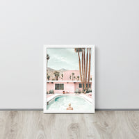 Palm Springs Pool Swim Framed Art Print