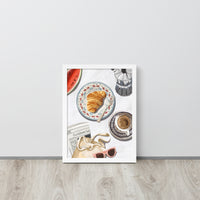Mediterranean Breakfast & Coffee Framed Art Print