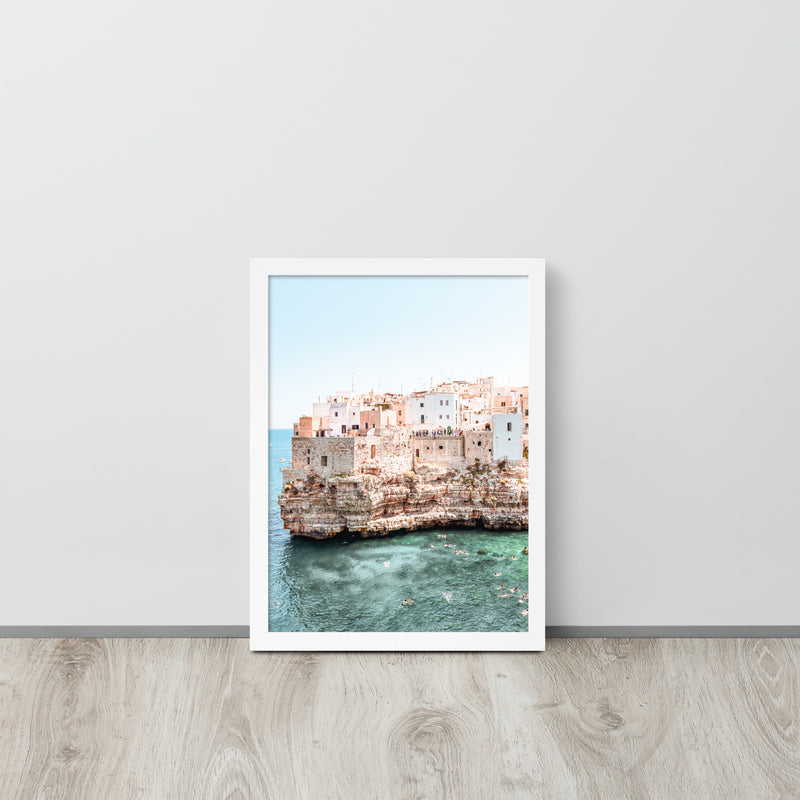 Puglia Italian Coast Framed Art Print