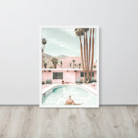 Palm Springs Pool Swim Framed Art Print