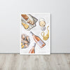 Mediterranean Food Platter, Wine, Oysters, Relax Framed Art Print