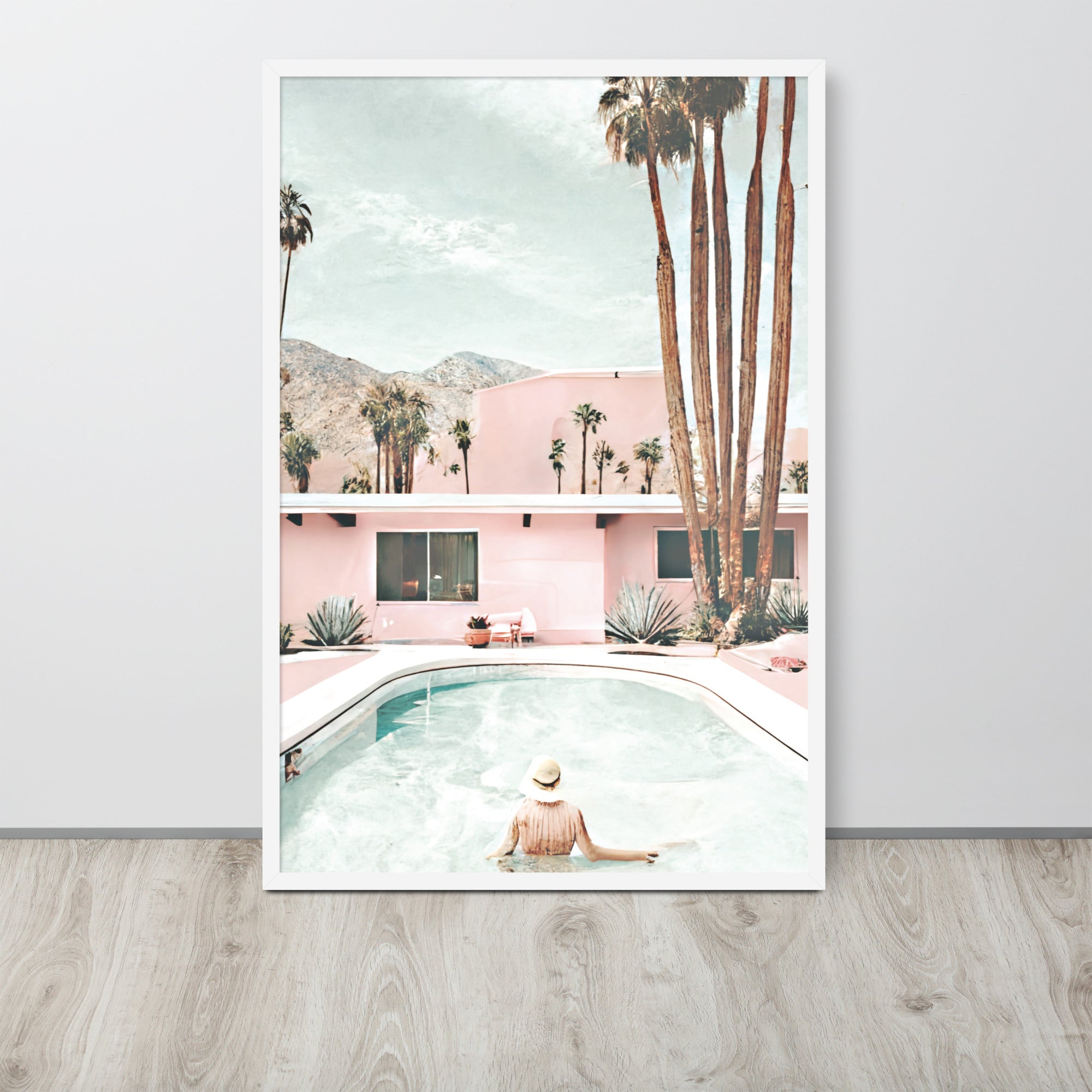 Palm Springs Pool Club A2サイズ額装作品 Palm Springs Pool Swim Framed Art Print – Razzino Furniture