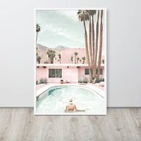 Palm Springs Pool Swim Framed Art Print