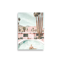 Palm Springs Pool Swim Art Print Poster