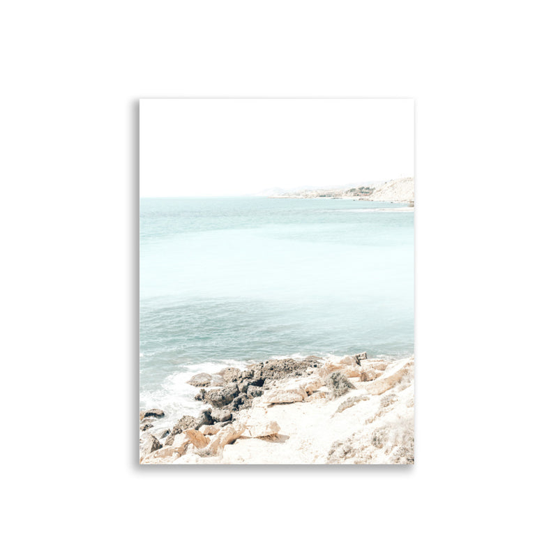 Coastal Beach Rocky Scenery Art Print Poster