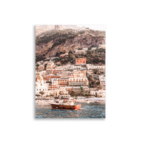 Amalfi Coastline Art Print Poster