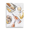 Mediterranean Food Platter, Wine, Oysters, Relax Art Print Poster
