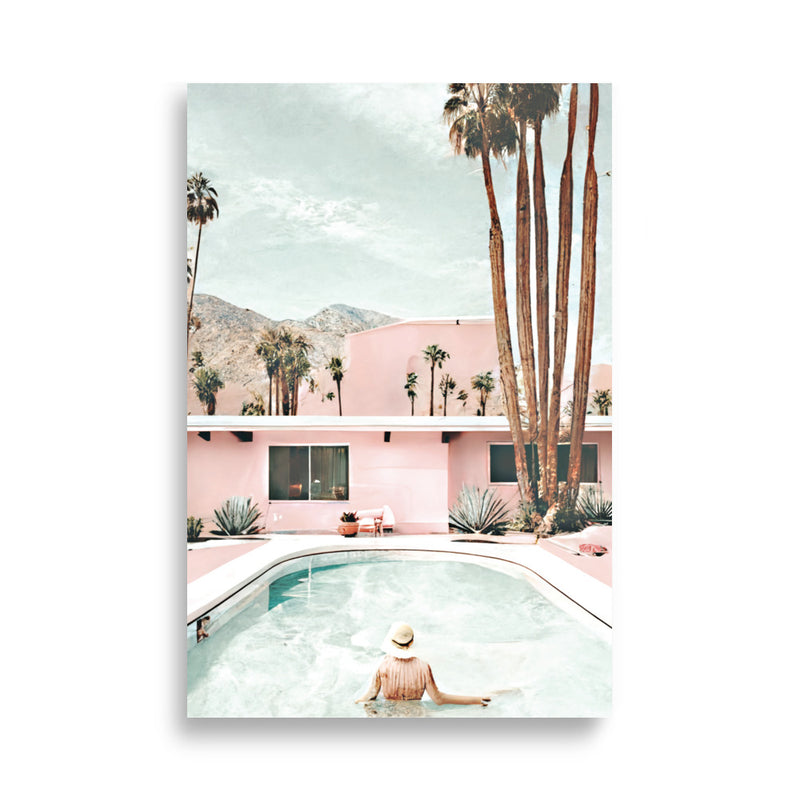 Palm Springs Pool Swim Art Print Poster