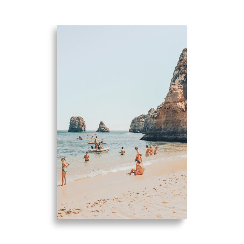 Portugal Beach Day Art Print Poster