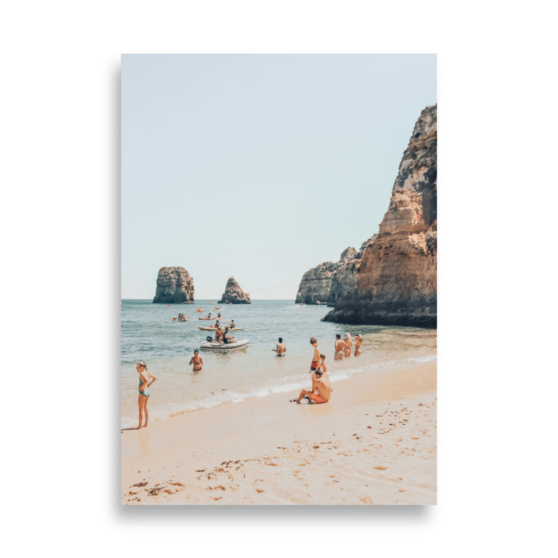 Portugal Beach Day Art Print Poster