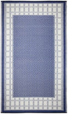 Eco Friendly Outdoor Rug - Europa Blue and Cream