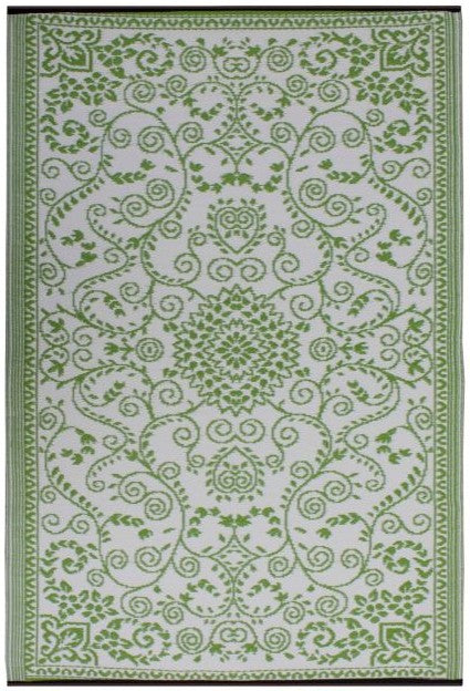 Eco Friendly Outdoor Rug - Turkish - Lime & Cream