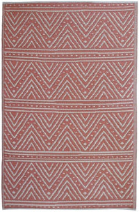 Eco Friendly Outdoor Rug - Kona Peach and White