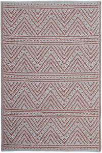 Eco Friendly Outdoor Rug - Kona Peach and White