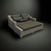 2pc SORRENTO Rattan Day Bed
