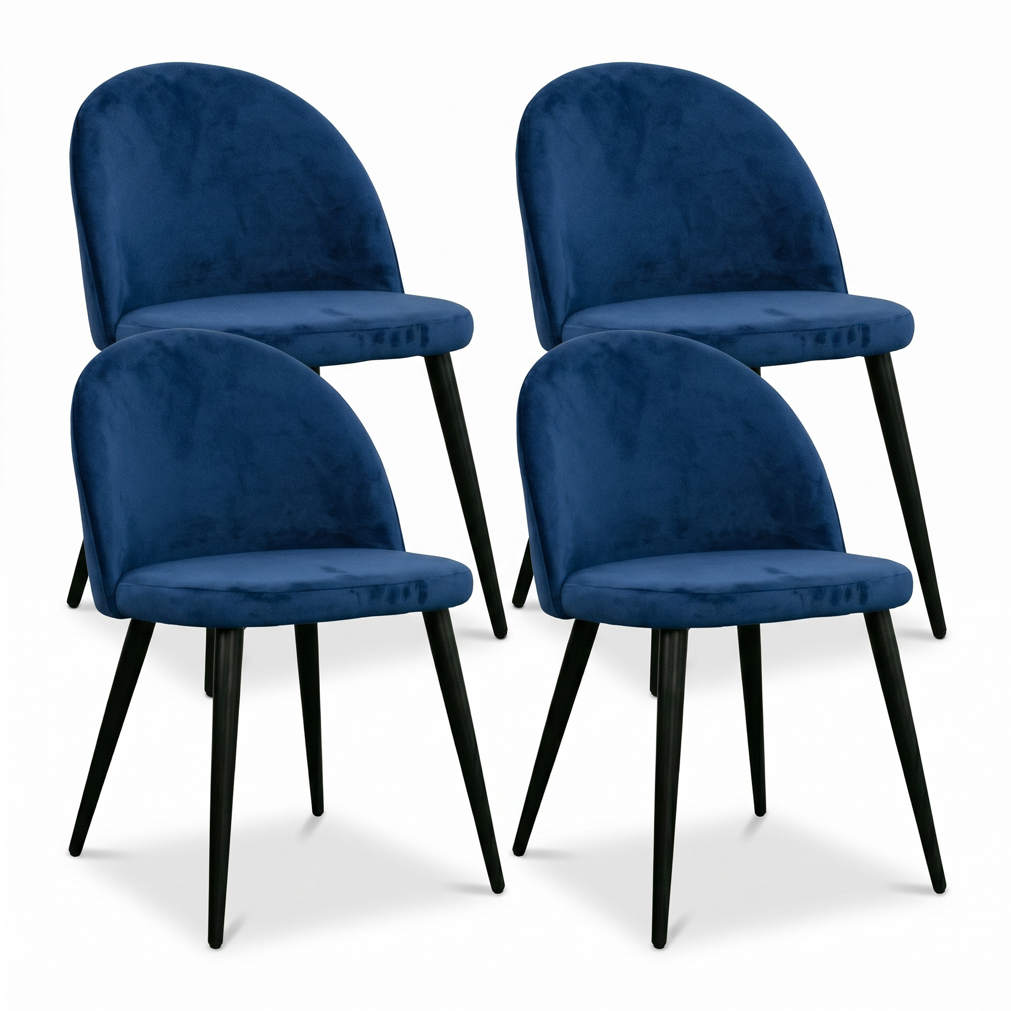 Nelle Navy Velvet Dining Chairs - SET of 4