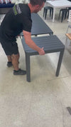 Extendable Balcony Table - Gunmetal 1950x1000 > 2550x1000