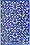 Eco Friendly Outdoor Rug - San Juan Blue And White