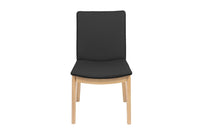 Boca Dining Chair – Black Leather | Marri Wood - Razzino Furniture