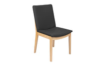 Boca Dining Chair – Black Leather | Marri Wood - Razzino Furniture