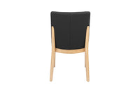 Boca Dining Chair – Black Leather | Marri Wood - Razzino Furniture