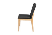 Boca Dining Chair – Black Leather | Marri Wood - Razzino Furniture