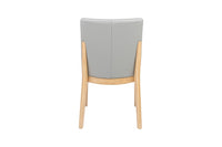Boca Dining Chair – Grey Leather | Marri Wood - Razzino Furniture