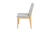 Boca Dining Chair – Grey Leather | Marri Wood - Razzino Furniture