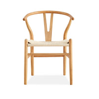 Arc Dining Chair - Timber & Woven Seat Chair – Natural - Razzino Furniture