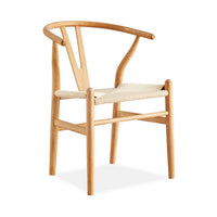Arc Dining Chair - Timber & Woven Seat Chair – Natural - Razzino Furniture