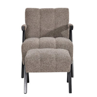 Atlas Fab Occasional Chair & Stool - Fawn Fabric Upholstery - Razzino Furniture