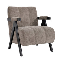 Atlas Fab Occasional Chair & Stool - Fawn Fabric Upholstery - Razzino Furniture