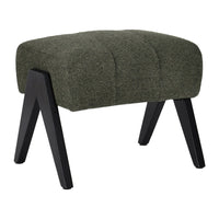 Atlas Fab Occasional Chair & Stool - Green Fabric Upholstery - Razzino Furniture