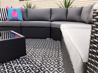 6pc LA VIDA Outdoor Rattan Multi Way L Modular Lounge - Razzino Furniture