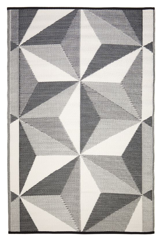 Eco Outdoor Rug - Geostar Grey - Razzino Furniture