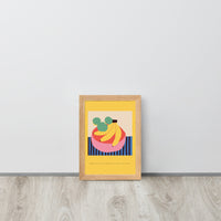Abstract Fruit Bowl Framed Art Print