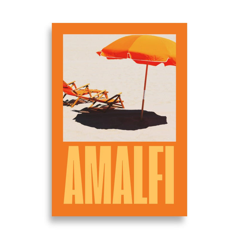 Amalfi Beach Holiday Art Print Poster