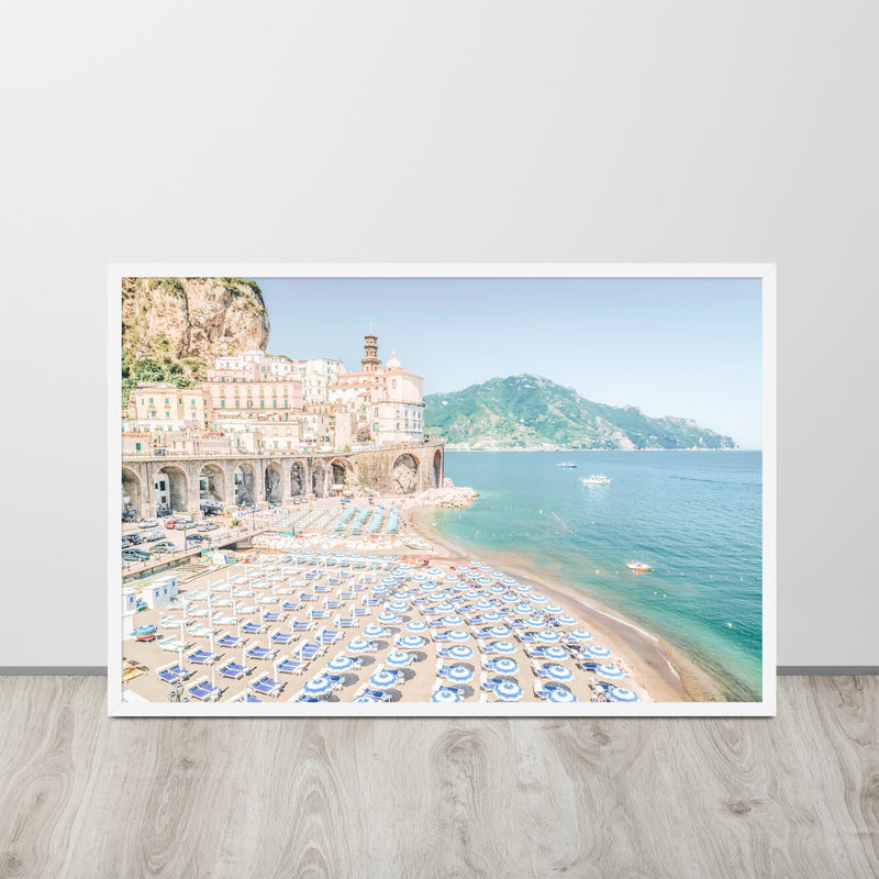 Atrani Italian Beach Framed Art Print - Landscape