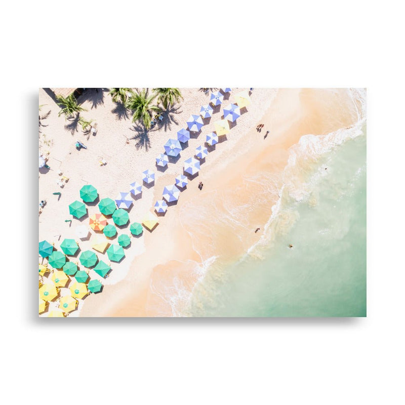 Bahia Beach Umbrellas Art Print Poster - Horizontal