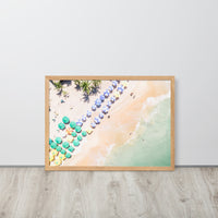 Bahia Beach Umbrellas Framed Art Print - Landscape