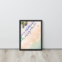 Bahia Beach Umbrellas Framed Art Print - Vertical