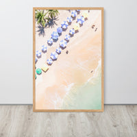 Bahia Beach Umbrellas Framed Art Print - Vertical