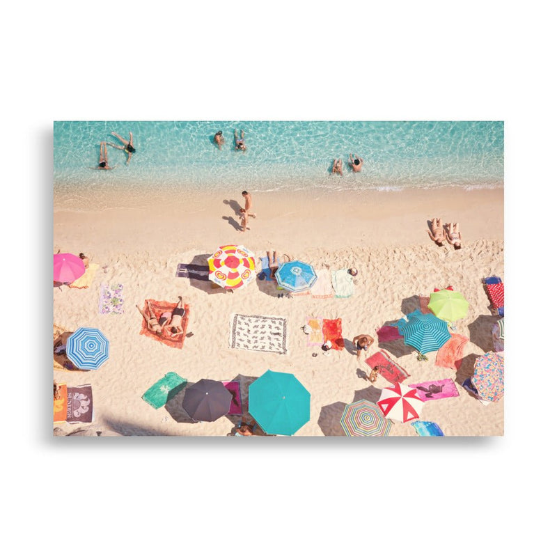 Beach Umbrellas Art Print Poster - Horizontal