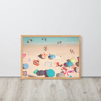 Beach Umbrellas Framed Art Print - Landscape