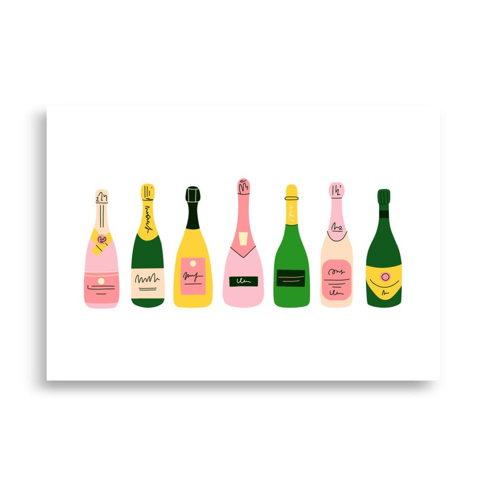 Champagne Bottles Art Print Poster – Razzino Furniture